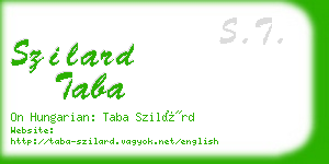 szilard taba business card